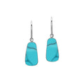 Sterling silver Turquoise Shell dangle earrings handcrafted in Bali