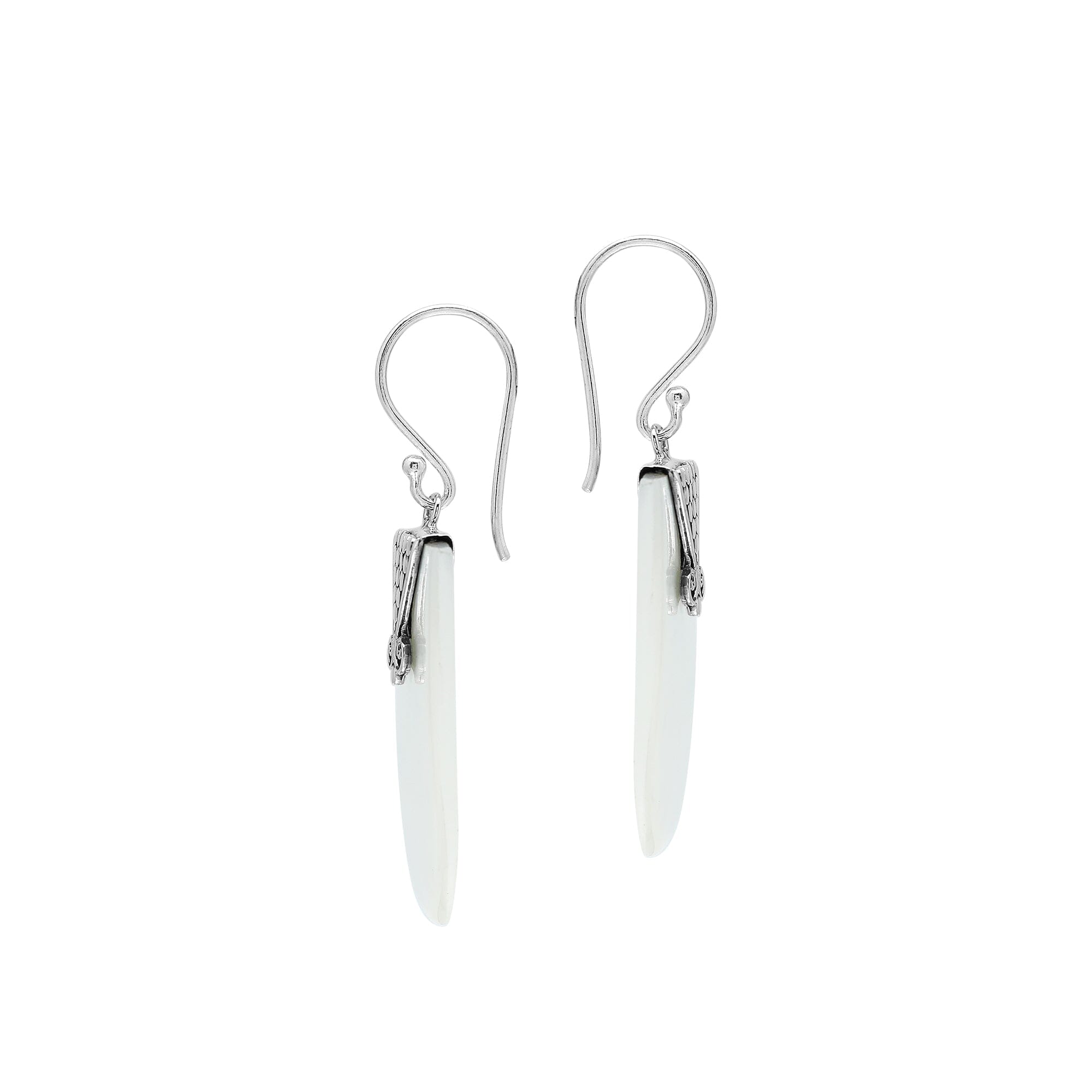 Sterling Silver Mother Of Pearl Dangle Earrings – Wholesale Handcrafted Bali Jewelry