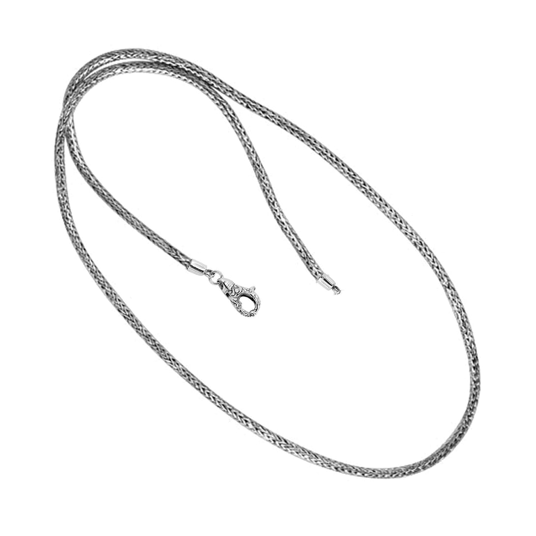 AN-1001-S-2MM-20" Bali Hand Crafted Sterling Silver Chain With Lobster Jewelry Bali Designs Inc 