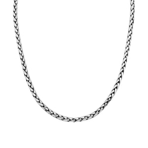Sterling silver 5MM wheat chain necklace, bold handcrafted Bali jewelry wholesale