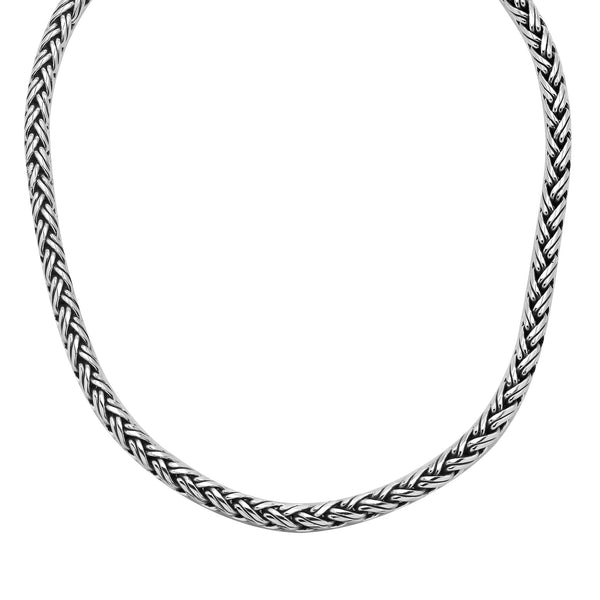 AN-6329-S-6MM-20" Bali Hand Crafted Sterling Silver Chain With Hook Jewelry Bali Designs Inc 