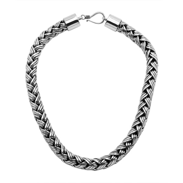 AN-6338-S-15MM-22" Bali Hand Crafted Sterling Silver Chain With Hook Jewelry Bali Designs Inc 
