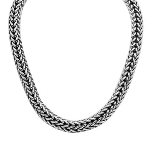 Sterling Silver 15MM Bali Woven Chain Necklace with Hook Lock wholesale