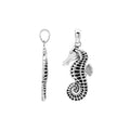 Sterling silver seahorse pendant, handcrafted in Bali with detailed ocean-inspired design – wholesale plain silver jewelry supplier.