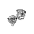 Wholesale sterling silver bear head ring with detailed 3D animal design, handcrafted men’s statement jewelry from Bali.