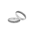 Wholesale sterling silver braided band rings, handcrafted 925 silver rope design jewelry from Bali.