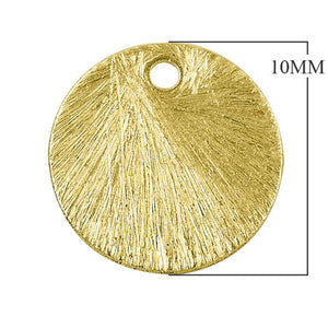 Textured chip bead with 18K gold overlay over copper handcrafted in India for wholesale jewelry making