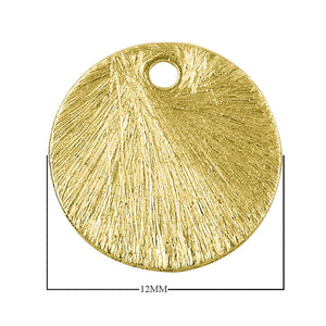 Textured chip bead with 18K gold overlay over copper handcrafted in India for wholesale jewelry making