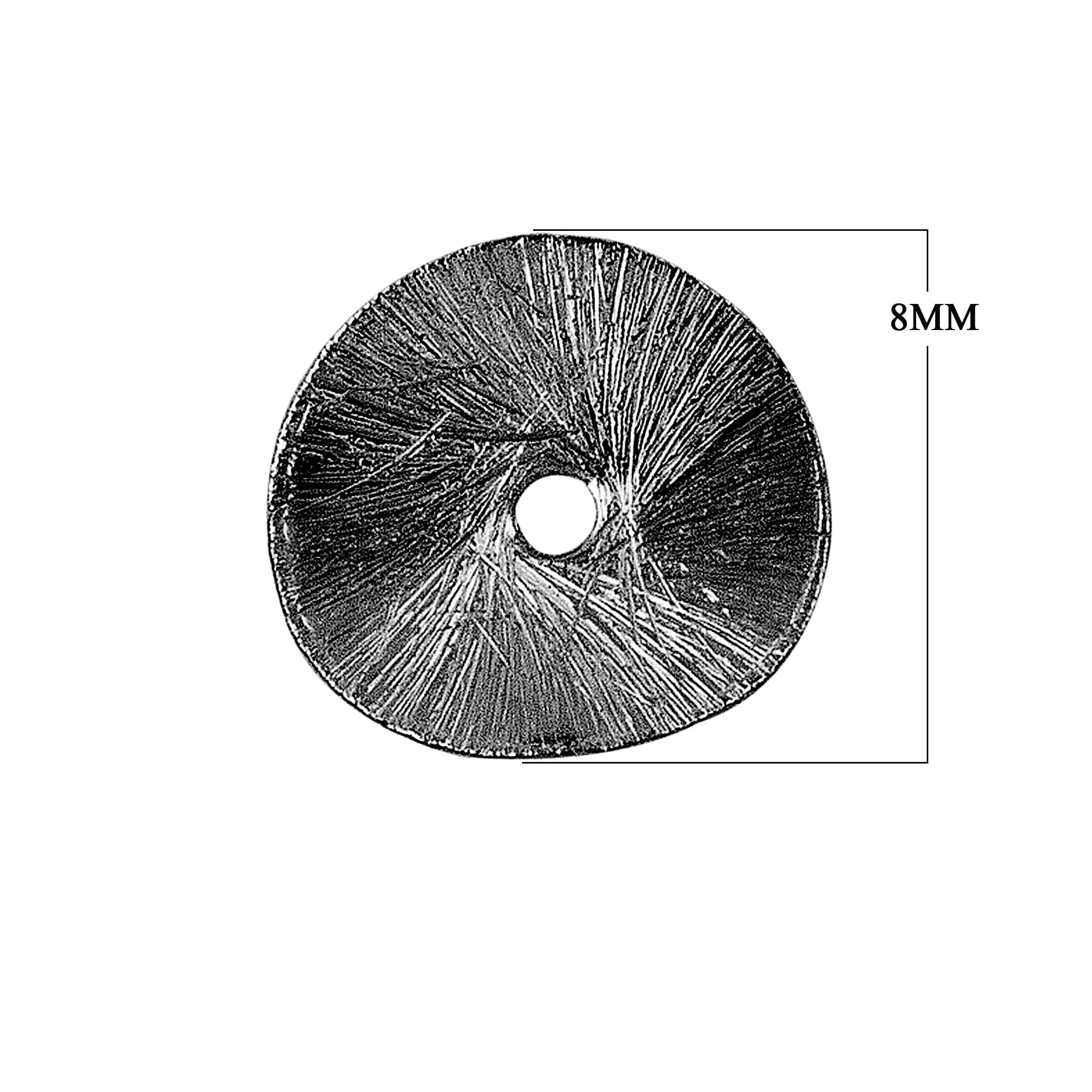 Black rhodium overlay copper round brushed disc bead handcrafted in India for wholesale jewelry