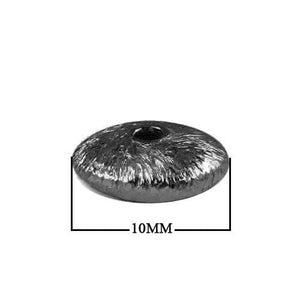 Black rhodium overlay copper flat donut bead handcrafted in India for wholesale jewelry