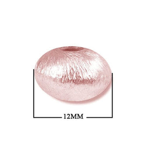 Rose gold overlay over copper domed oval bead handcrafted in India for wholesale metal components