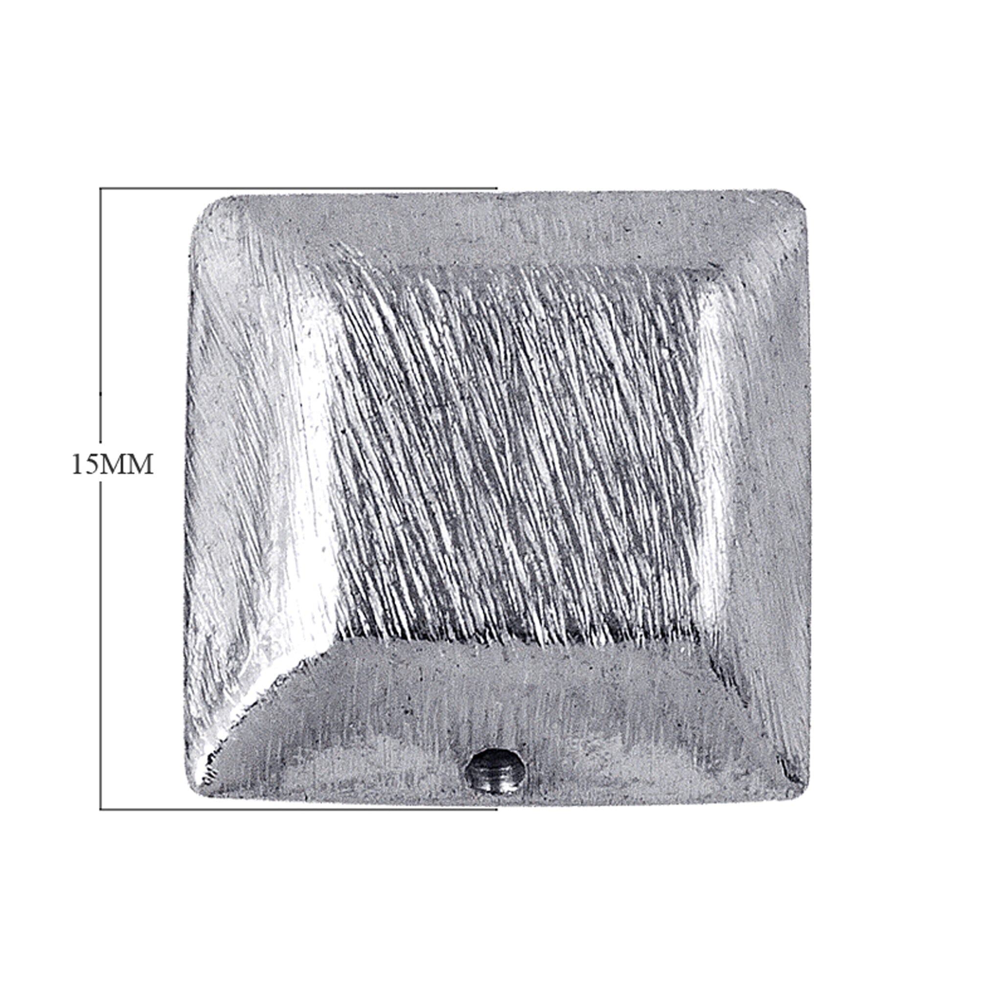 BSF-203 Silver Overlay Square Shape Brushed Bead Beads Bali Designs Inc 15MM 