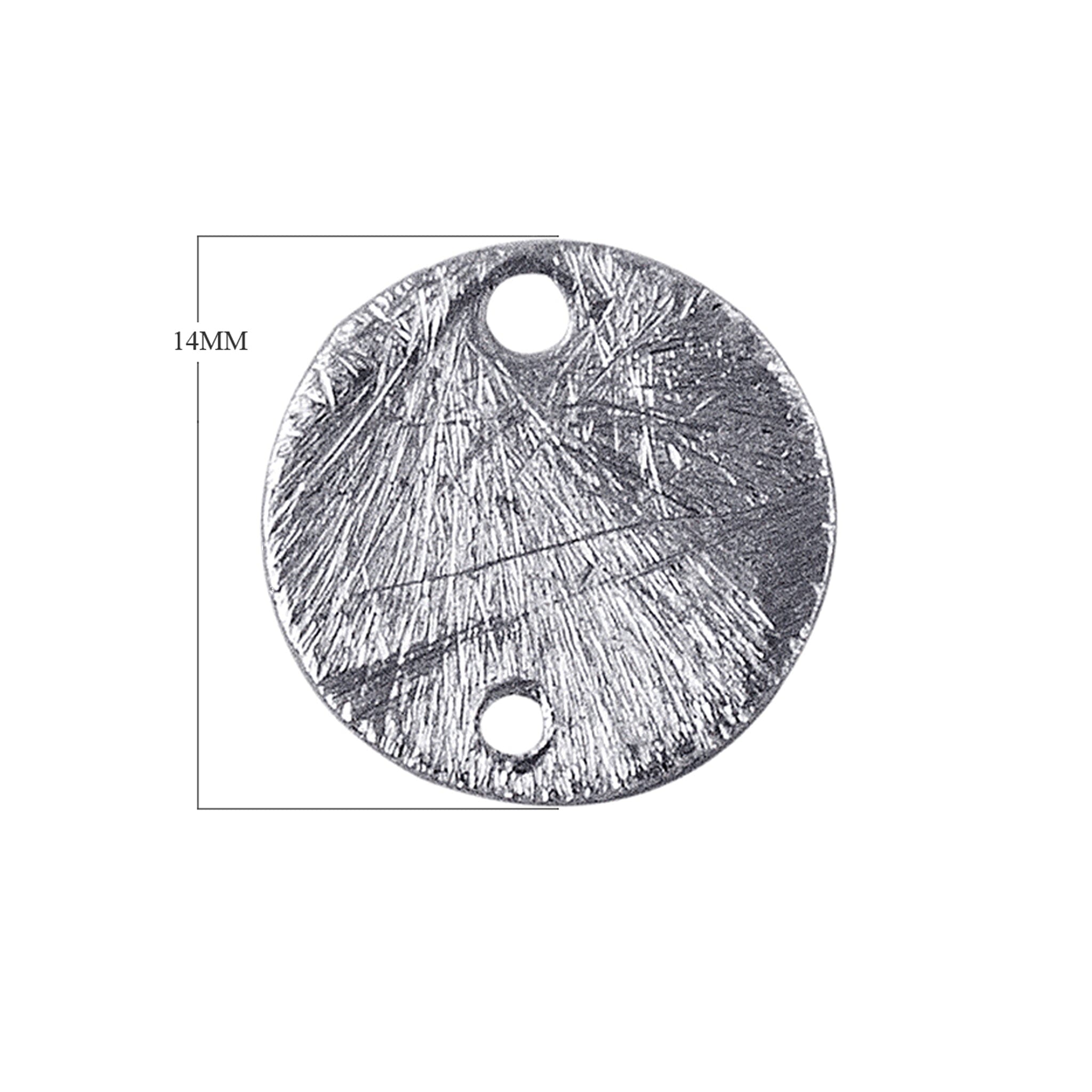 BSF-215 Silver Overlay Round Shape Chip Bead Beads Bali Designs Inc 14MM 