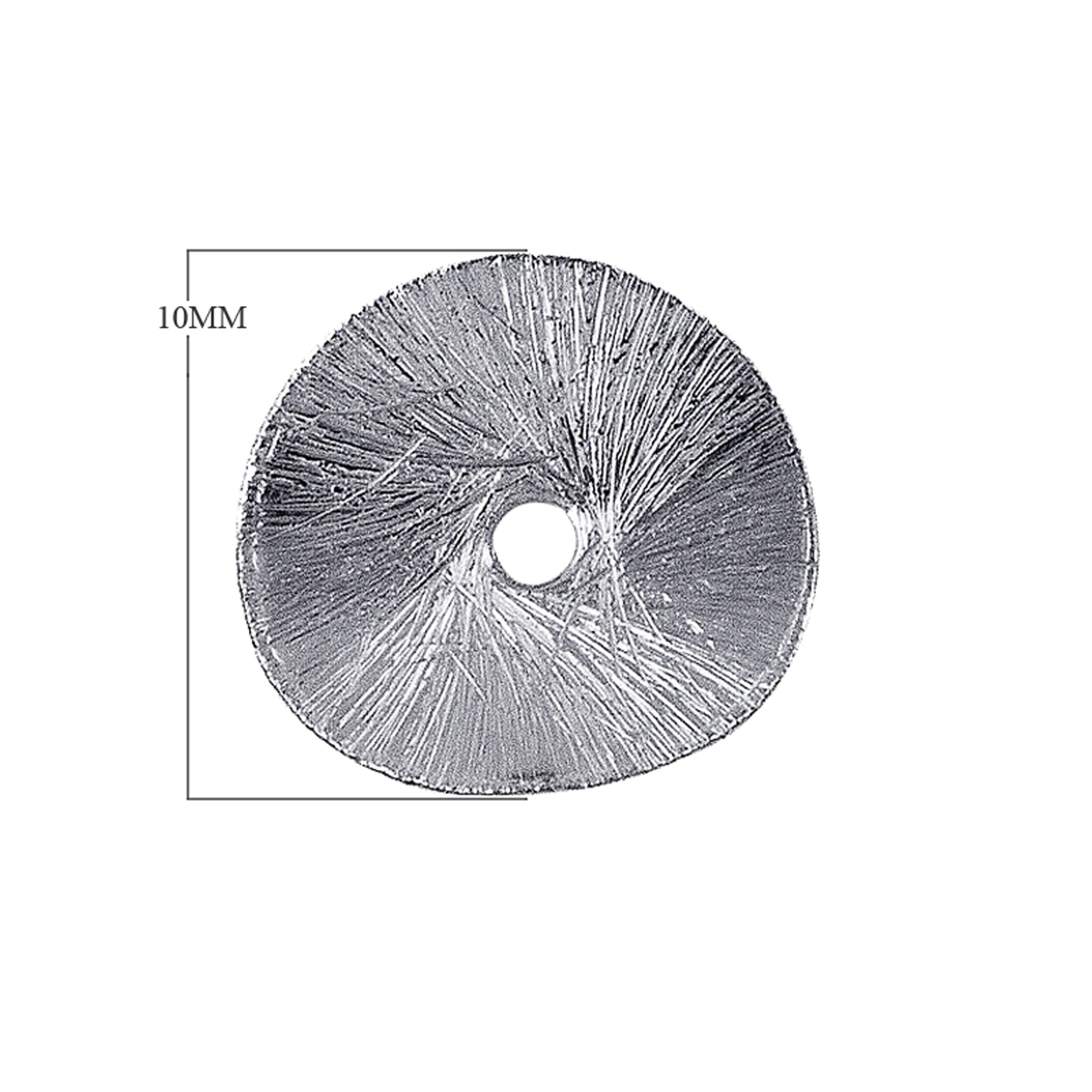 BSF-216 Silver Overlay Round Shape Chip Bead Beads Bali Designs Inc 10MM 