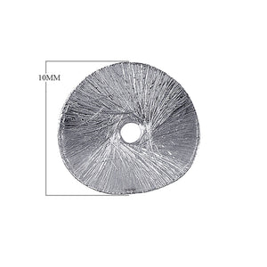 BSF-216 Silver Overlay Round Shape Chip Bead Beads Bali Designs Inc 10MM 