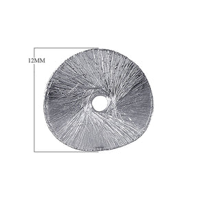 BSF-216 Silver Overlay Round Shape Chip Bead Beads Bali Designs Inc 12MM 