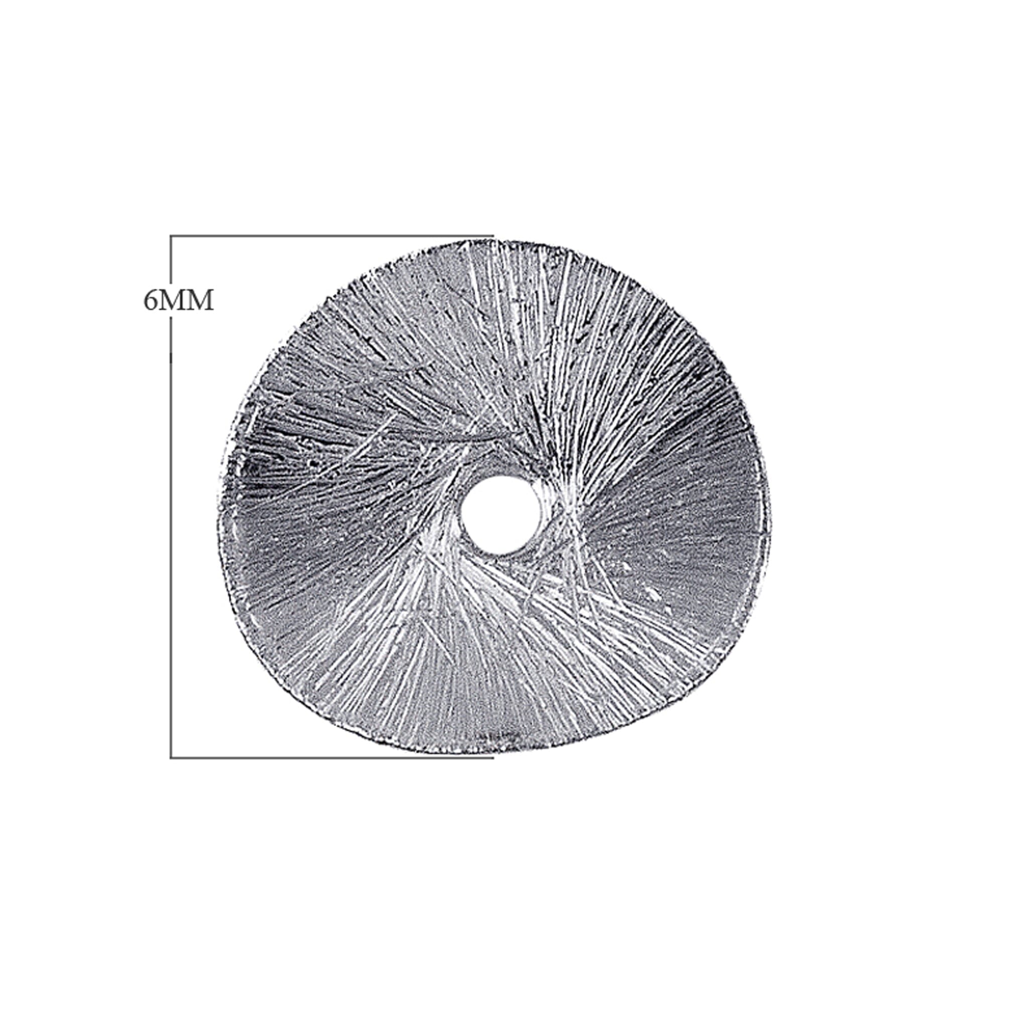 BSF-216 Silver Overlay Round Shape Chip Bead Beads Bali Designs Inc 6MM 