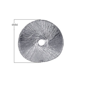 BSF-216 Silver Overlay Round Shape Chip Bead Beads Bali Designs Inc 6MM 