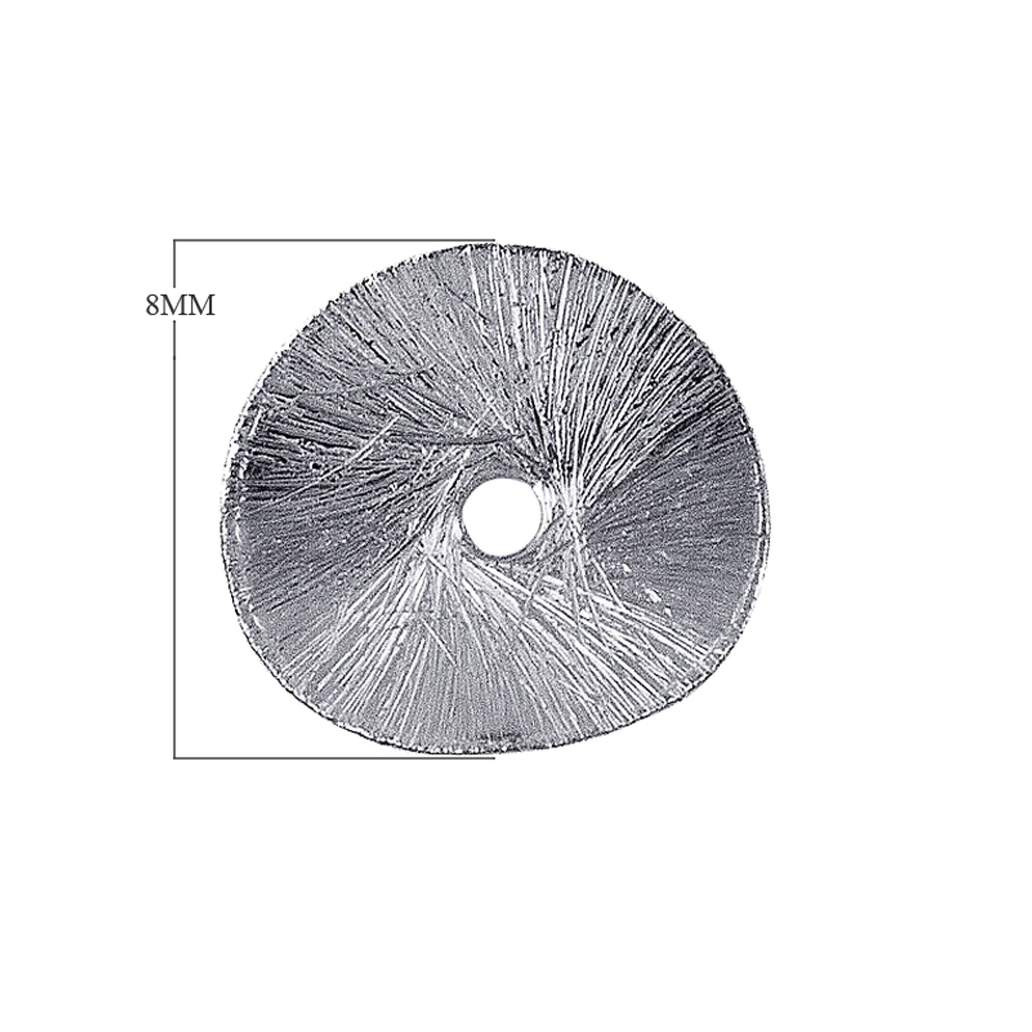 BSF-216 Silver Overlay Round Shape Chip Bead Beads Bali Designs Inc 8MM 