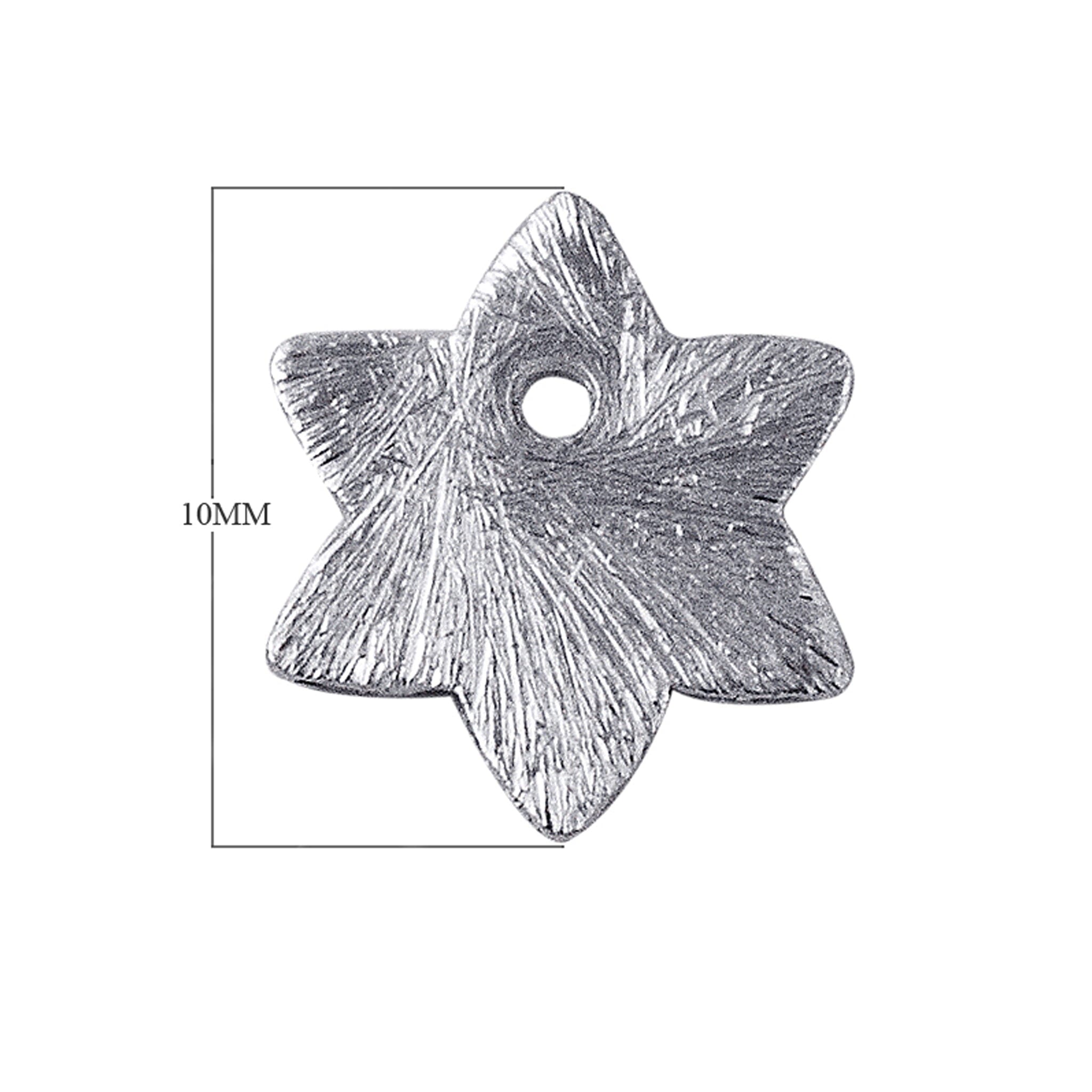 BSF-219 Silver Overlay Star Shape Chip Bead Beads Bali Designs Inc 10MM 