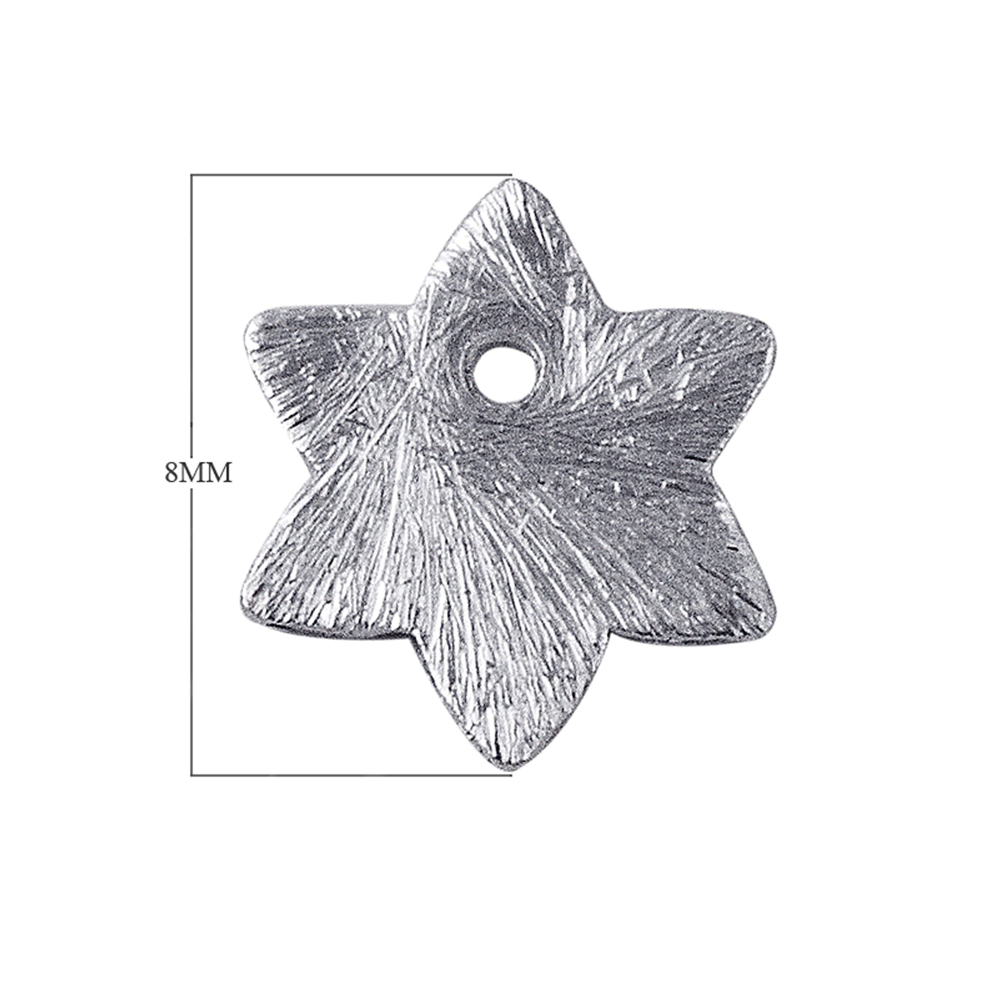 BSF-219 Silver Overlay Star Shape Chip Bead Beads Bali Designs Inc 8MM 