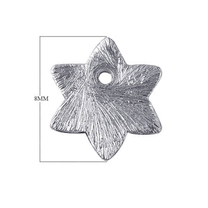 BSF-219 Silver Overlay Star Shape Chip Bead Beads Bali Designs Inc 8MM 