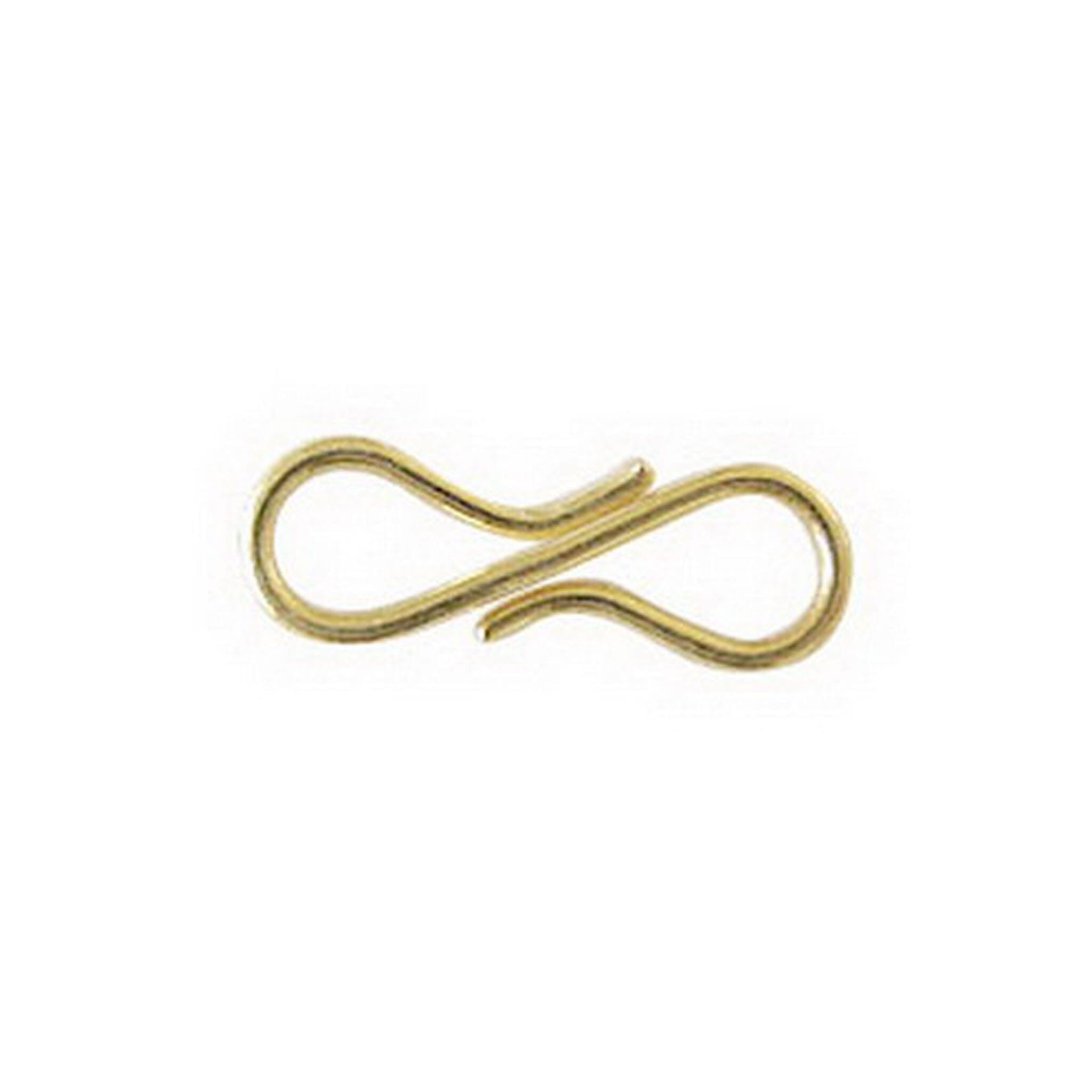 18K Gold Overlay Over Copper twisted infinity s hook clasp handcrafted in India