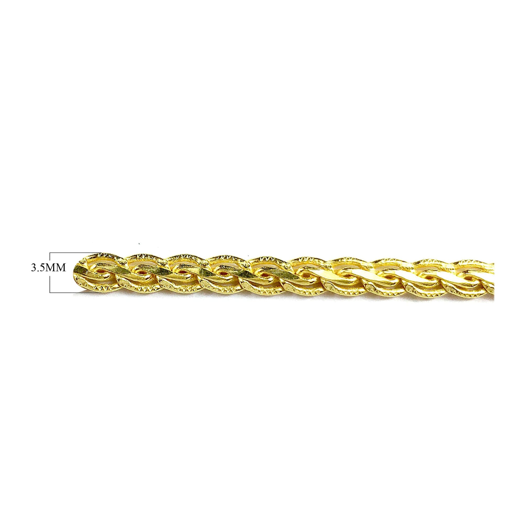 18K Gold Overlay Over Copper braided interlock chain featuring layered woven links designed for wholesale jewelry manufacturing and durable extender use