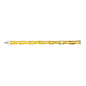 18K Gold Overlay Over Copper narrow rectangular link beading extender chain developed for wholesale jewelry manufacturing applications