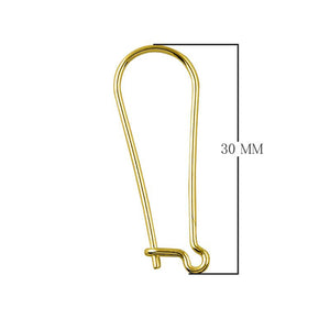 18K Gold Overlay Secure Leverback Earwire For Jewelry Making With Polished Finish Handcrafted In India