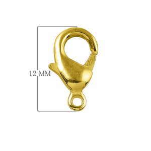 18K Gold Overlay Lobster Clasp For Jewelry Making With Polished Finish Handcrafted In India