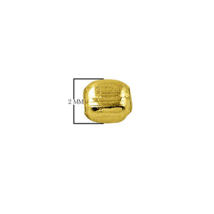 18K Gold Overlay Round Spacer Beads For Jewelry Making With Polished Finish Handcrafted In India