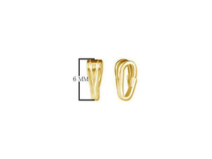 18K Gold Overlay Classic Pendant Bail For Jewelry Making Handcrafted In India