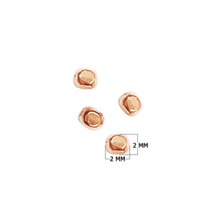 Rose Gold Overlay Tiny Spacer Beads Handcrafted In India For Professional Jewelry Production