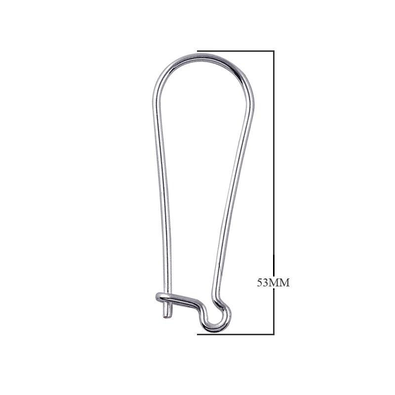 Silver Overlay Leverback Earwire for jewelry making with polished finish