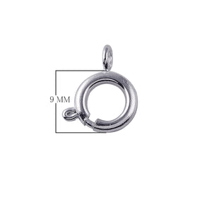 Silver Overlay Spring Ring Clasp for jewelry making with polished finish