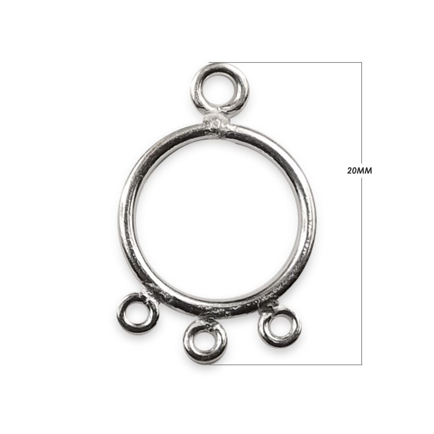 Bulk Silver Overlay Over copper teardrop chandelier earring finding with five bottom attachment loops for professional jewelry manufacturing, handcrafted in India.