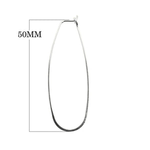 Silver Overlay Long Teardrop Hoop Earwire Wholesale handcrafted in India with polished silver overlay finish
