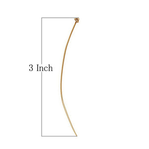 Long 18K gold overlay copper head pin with textured granulated cluster.