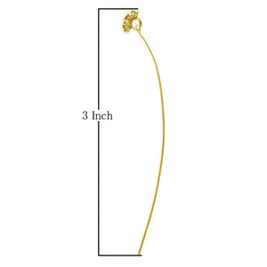 Long 18K gold overlay copper head pin with floral granulated cluster.