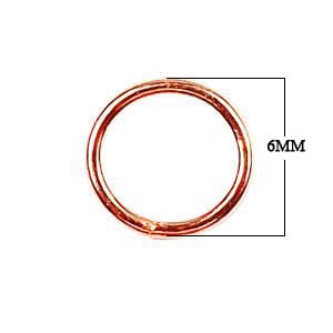 JCRG-100 Rose Gold Overlay Close Jump Ring Beads Bali Designs Inc 6MM 