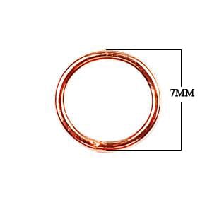 JCRG-100 Rose Gold Overlay Close Jump Ring Beads Bali Designs Inc 7MM 
