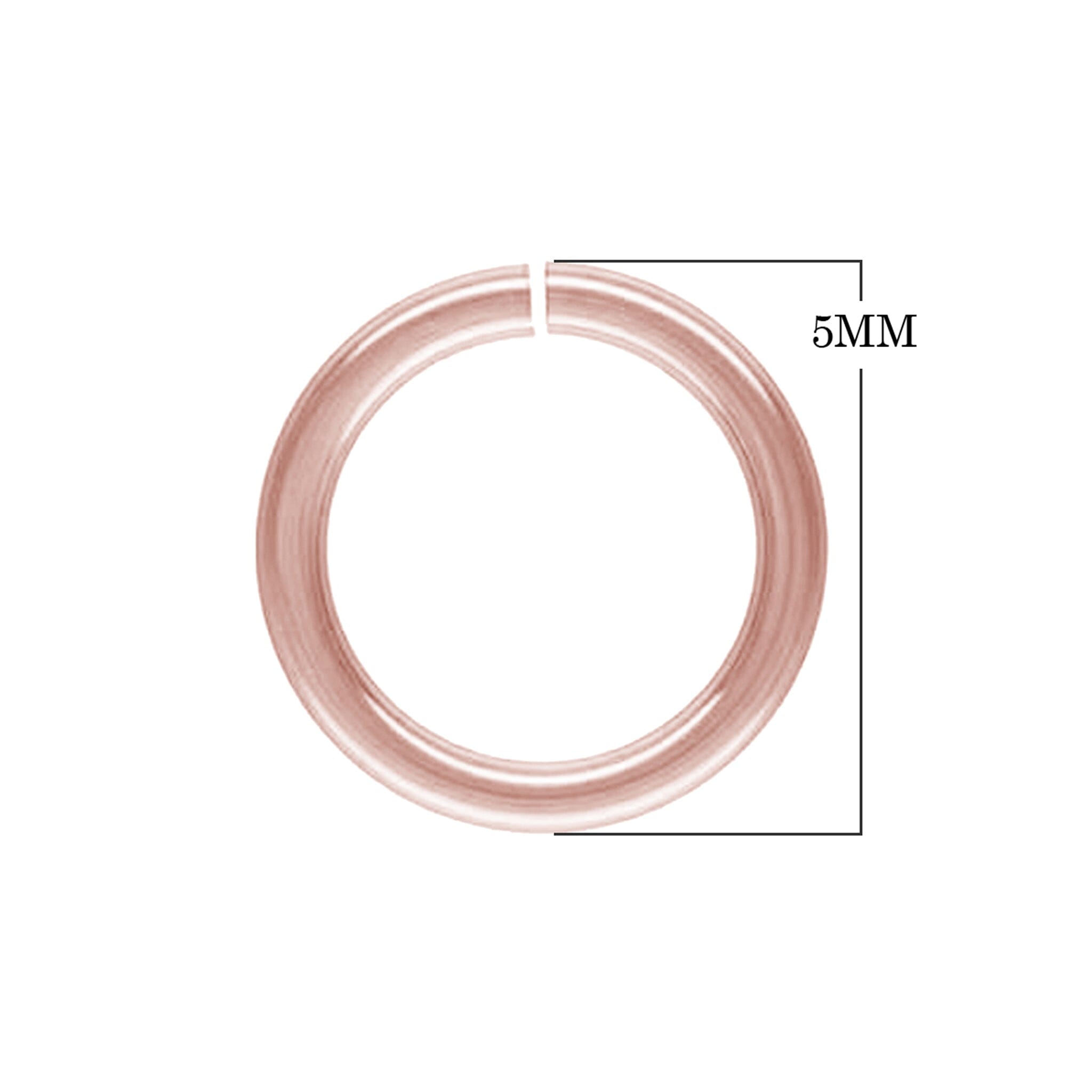 JORG-100 Rose Gold Overlay Open Jump Ring Beads Bali Designs Inc 5MM 