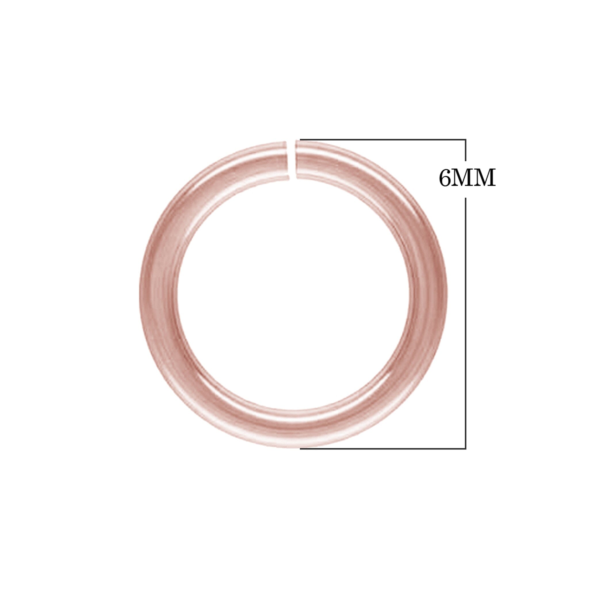 JORG-100 Rose Gold Overlay Open Jump Ring Beads Bali Designs Inc 6MM 