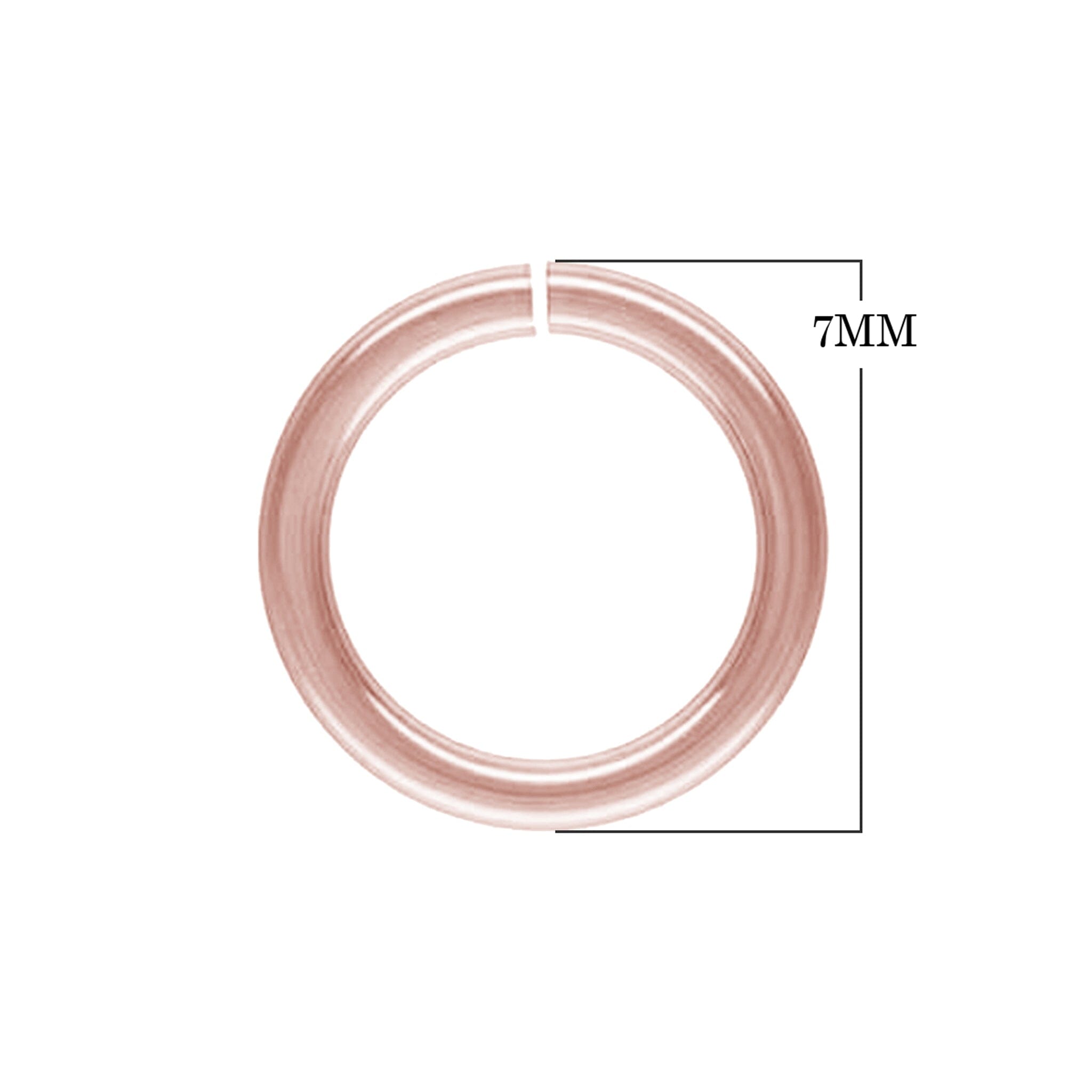 JORG-100 Rose Gold Overlay Open Jump Ring Beads Bali Designs Inc 7MM 