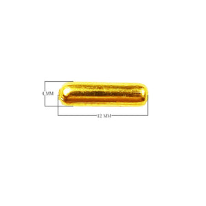 18K Gold Overlay Tube Over Copper straight smooth jewelry component handcrafted in India for wholesale