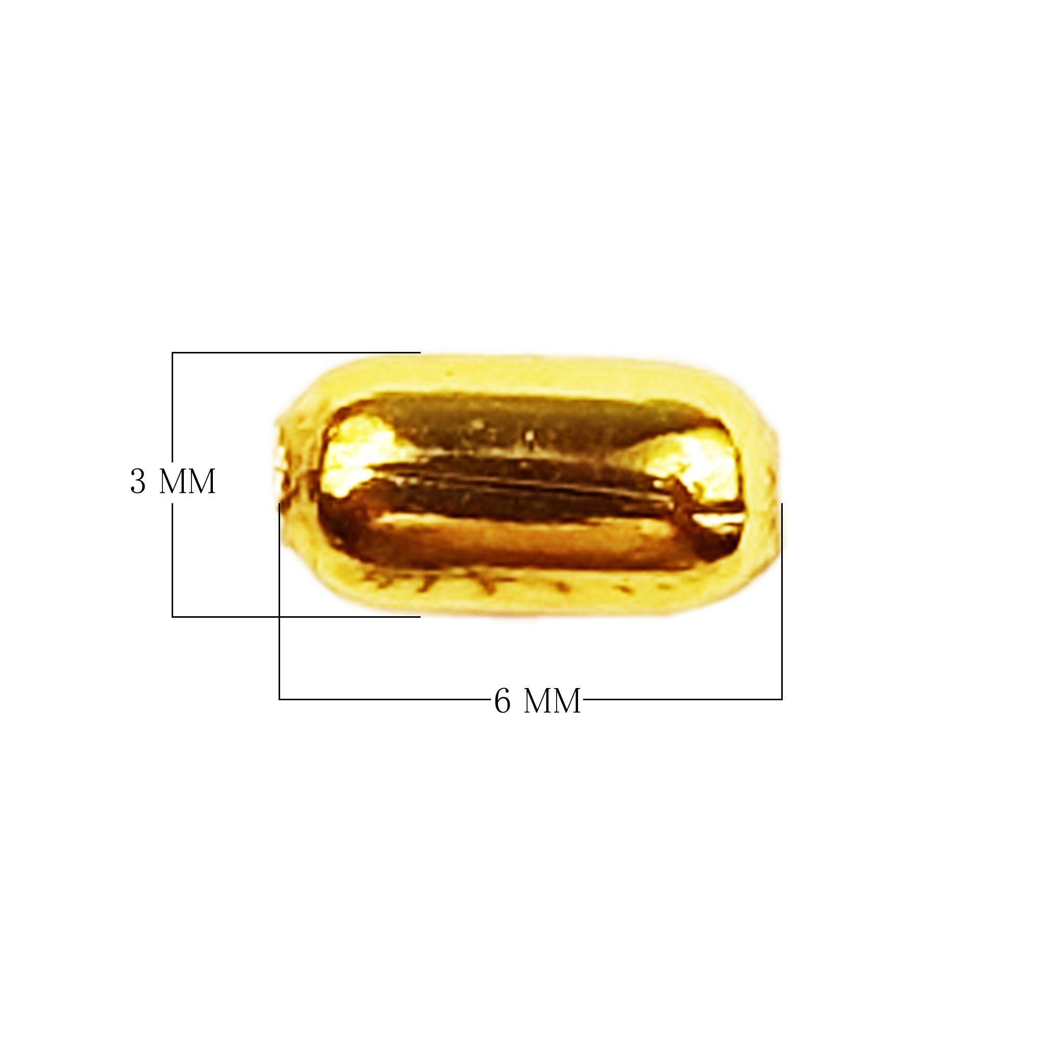 18K Gold Overlay Tube Over Copper straight smooth jewelry component handcrafted in India for wholesale