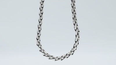 Sterling silver 5MM wheat chain necklace, bold handcrafted Bali jewelry wholesale