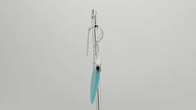 Sterling silver abalone shell wave earrings with dotted silver accent for wholesale jewelry buyers