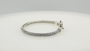 Tulang Naga sterling silver chain bracelet with ornate clasp and Balinese weave craftsmanship.